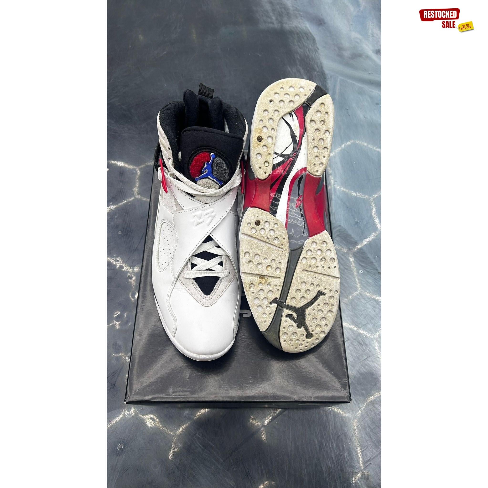 JORDAN 8 RETRO WHITE TRUE RED Pre owned SIZE 11