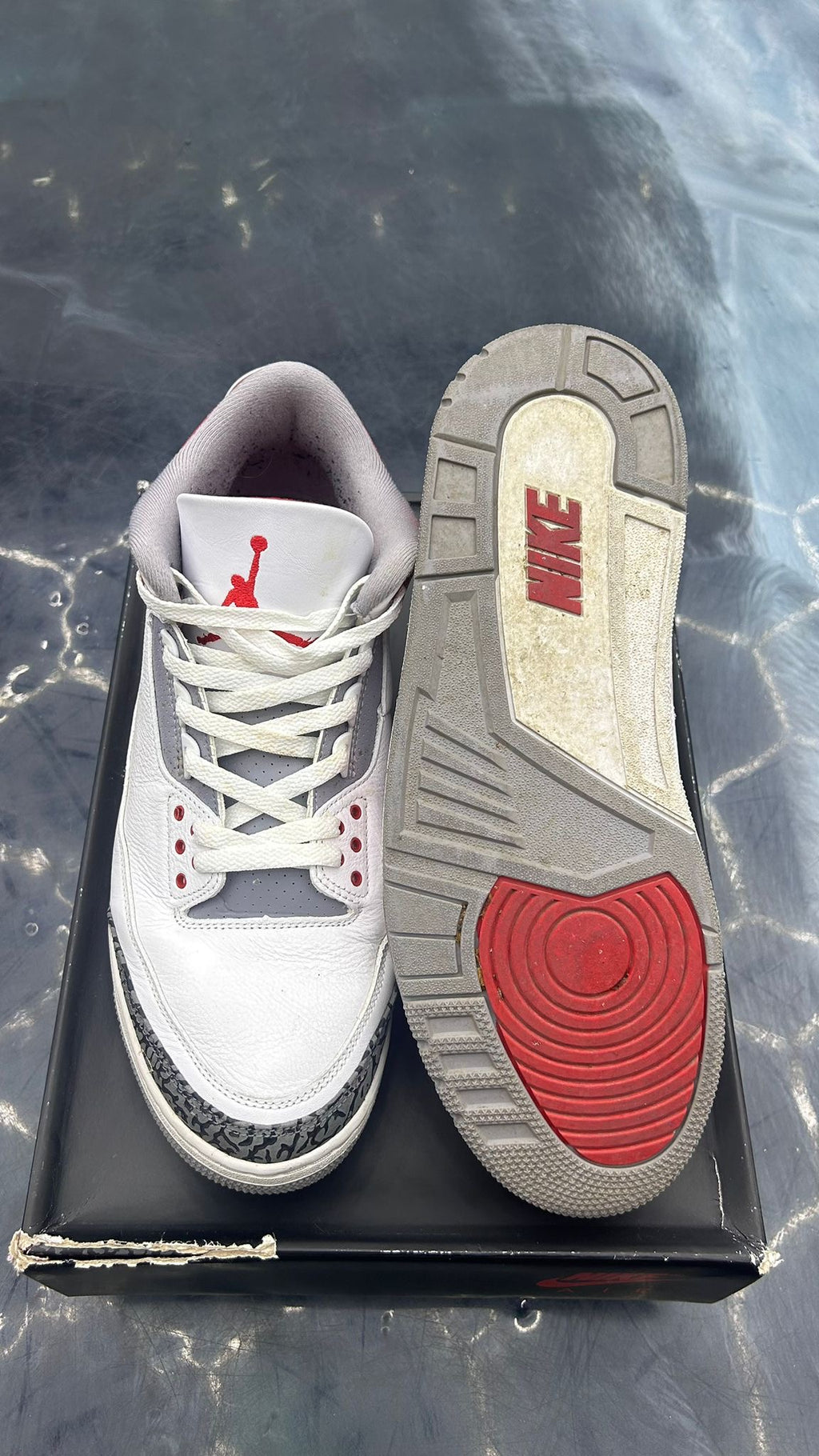 JORDAN 3 RETRO FIRE RED PRE OWNED SIZE 13