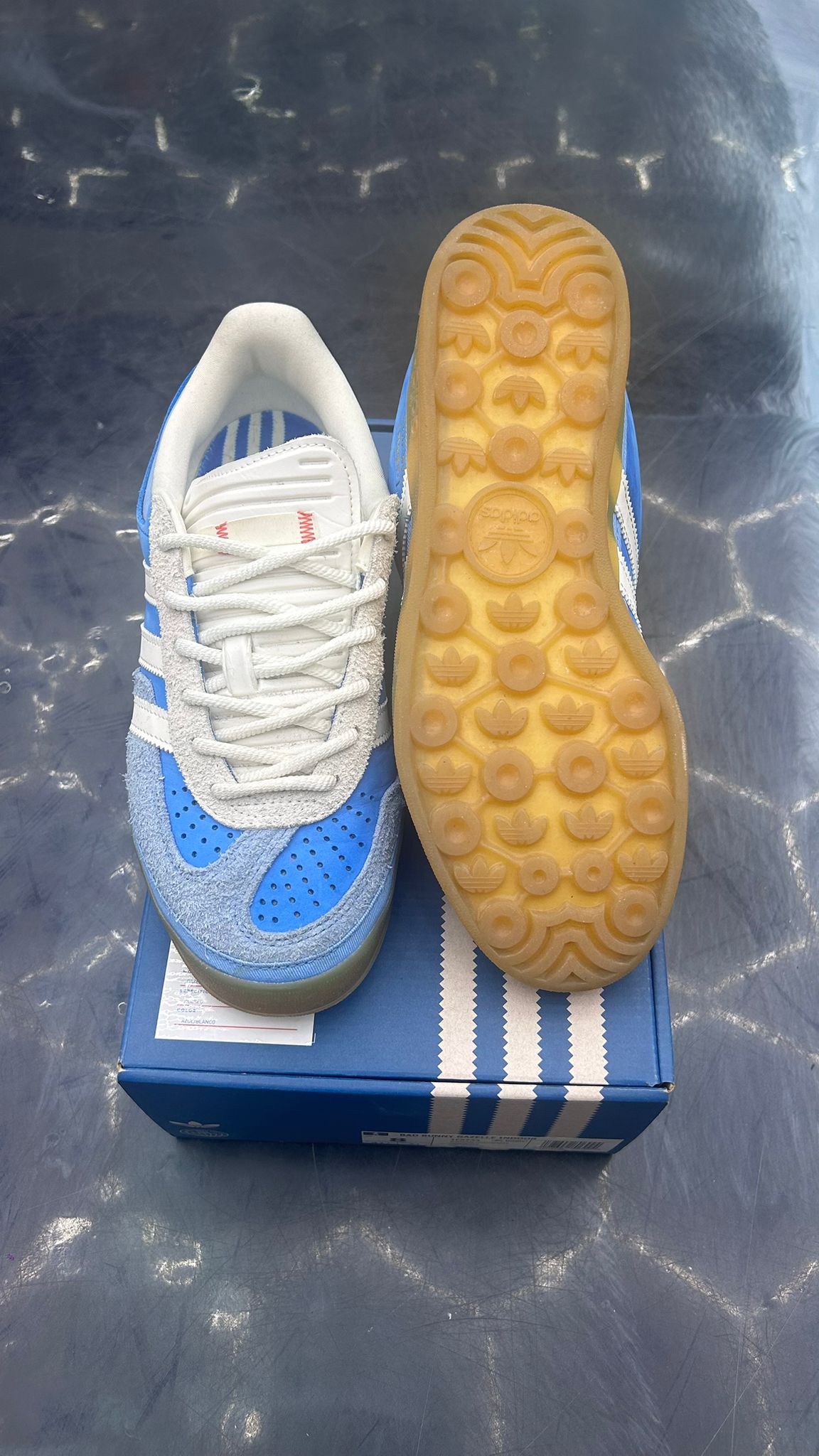 ADIDAS GAZELLE INDOOR BAD BUNNY SAN JUAN PRE OWNED SIZE 8
