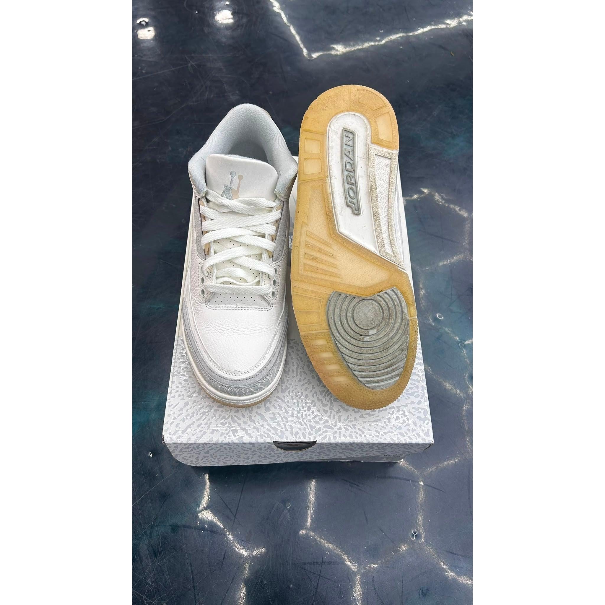 JORDAN 3 RETRO CRAFT IVORY PRE OWNED SIZE 7.5