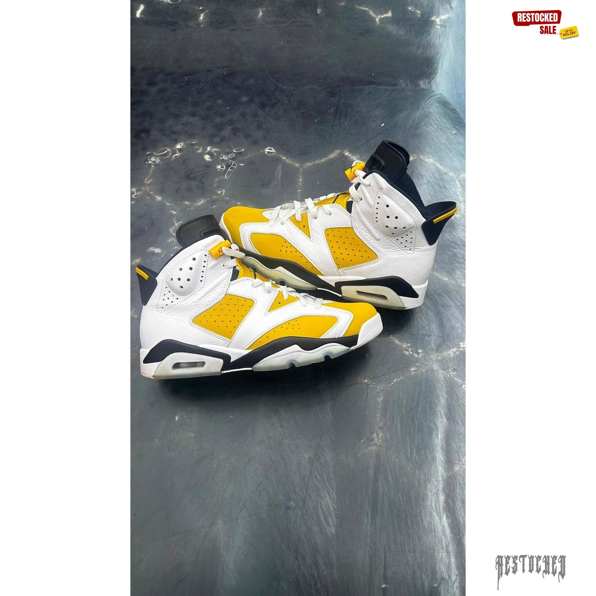 JORDAN 6 RETRO YELLOW OCHRE PRE OWNED SIZE 10 NO BOX