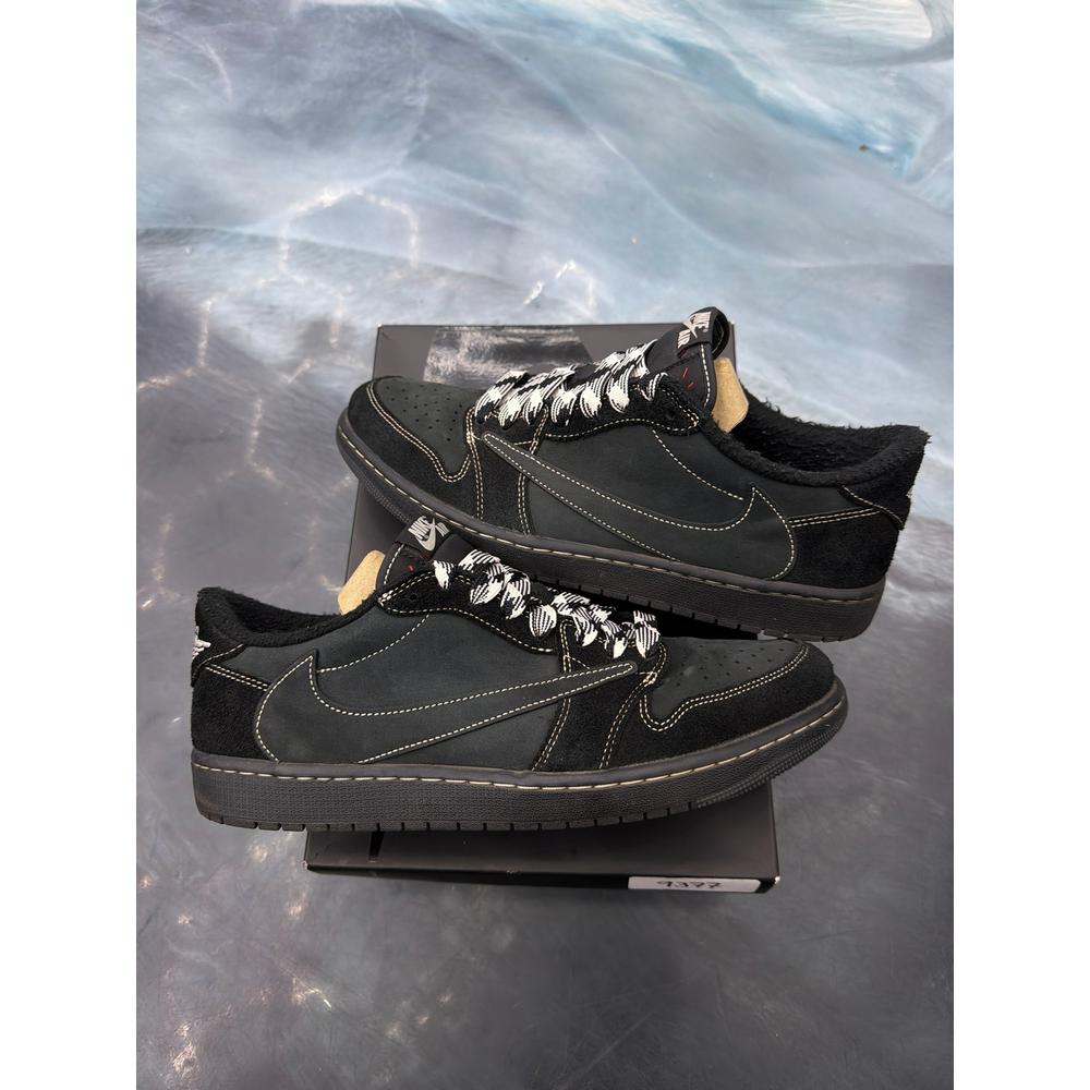 JORDAN 1 RETRO LOW OG SP TRAVIS SCOTT BLACK PHANTOM PRE OWNED SIZE 12