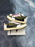 JORDAN 1 RETRO LOW OG SP TRAVIS SCOTT MEDIUM OLIVE PRE OWNED SIZE 11