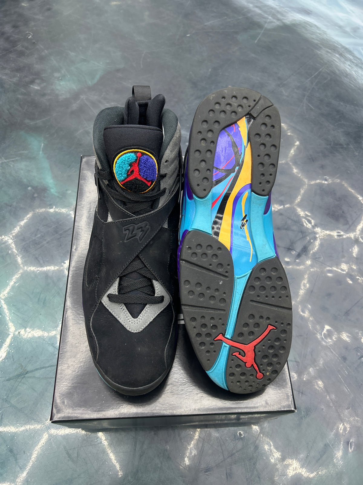 JORDAN 8 AQUA (2025) PRE OWNED SIZE 11.5