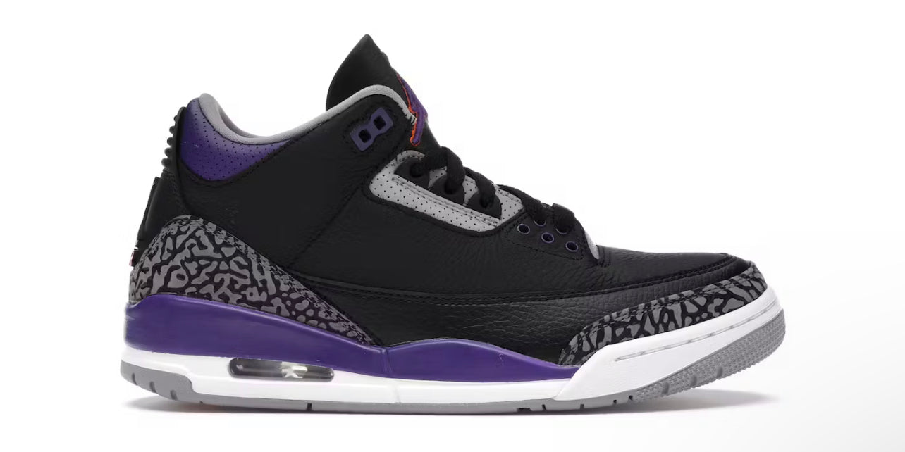 JORDAN 3 RETRO BLACK COURT PURPLE