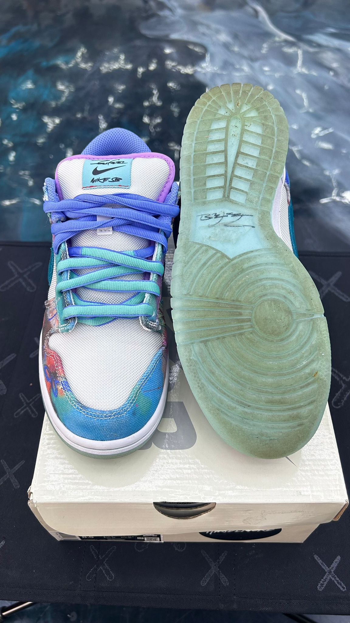 NIKE SB DUNK LOW FUTURA PRE OWNED SIZE 7.5