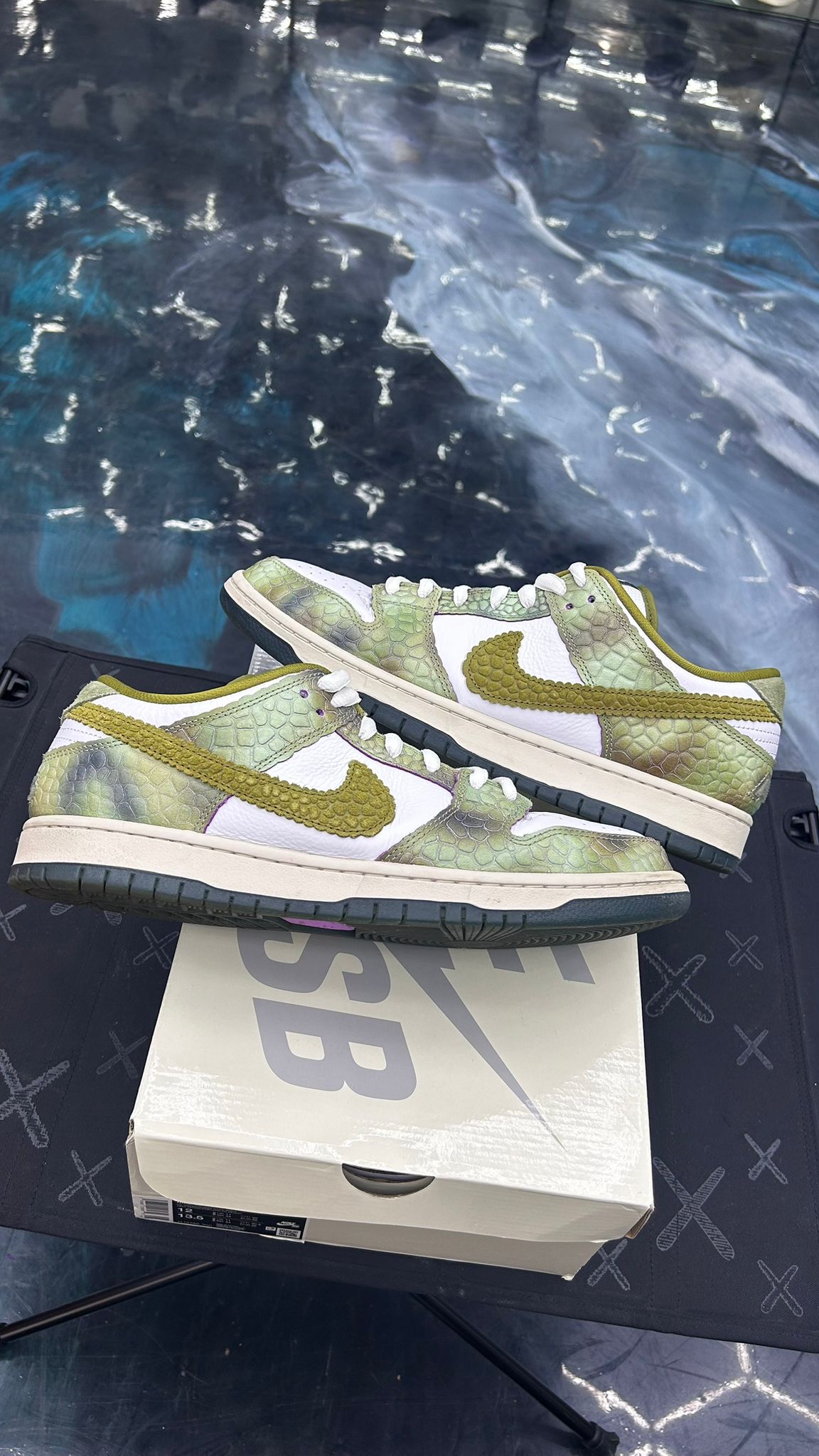 NIKE SB DUNK LOW ALEXIS SABLONE CHAMELEON PRE OWNED SIZE 12