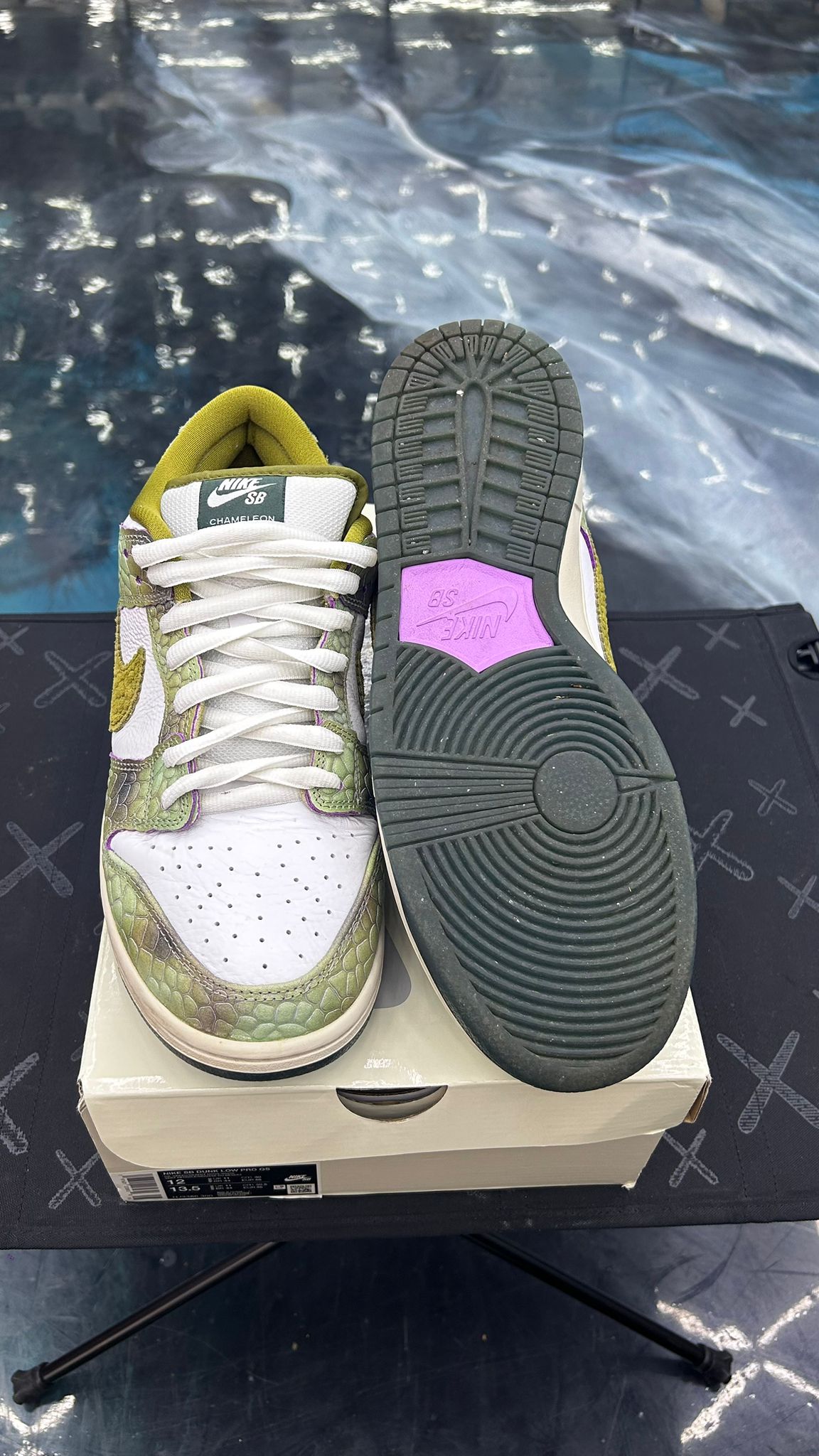 NIKE SB DUNK LOW ALEXIS SABLONE CHAMELEON PRE OWNED SIZE 12