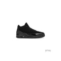 JORDAN 3 RETRO BLACK CAT (2025) sneaker, all black with nubuck, patent leather, and elephant print accents.
