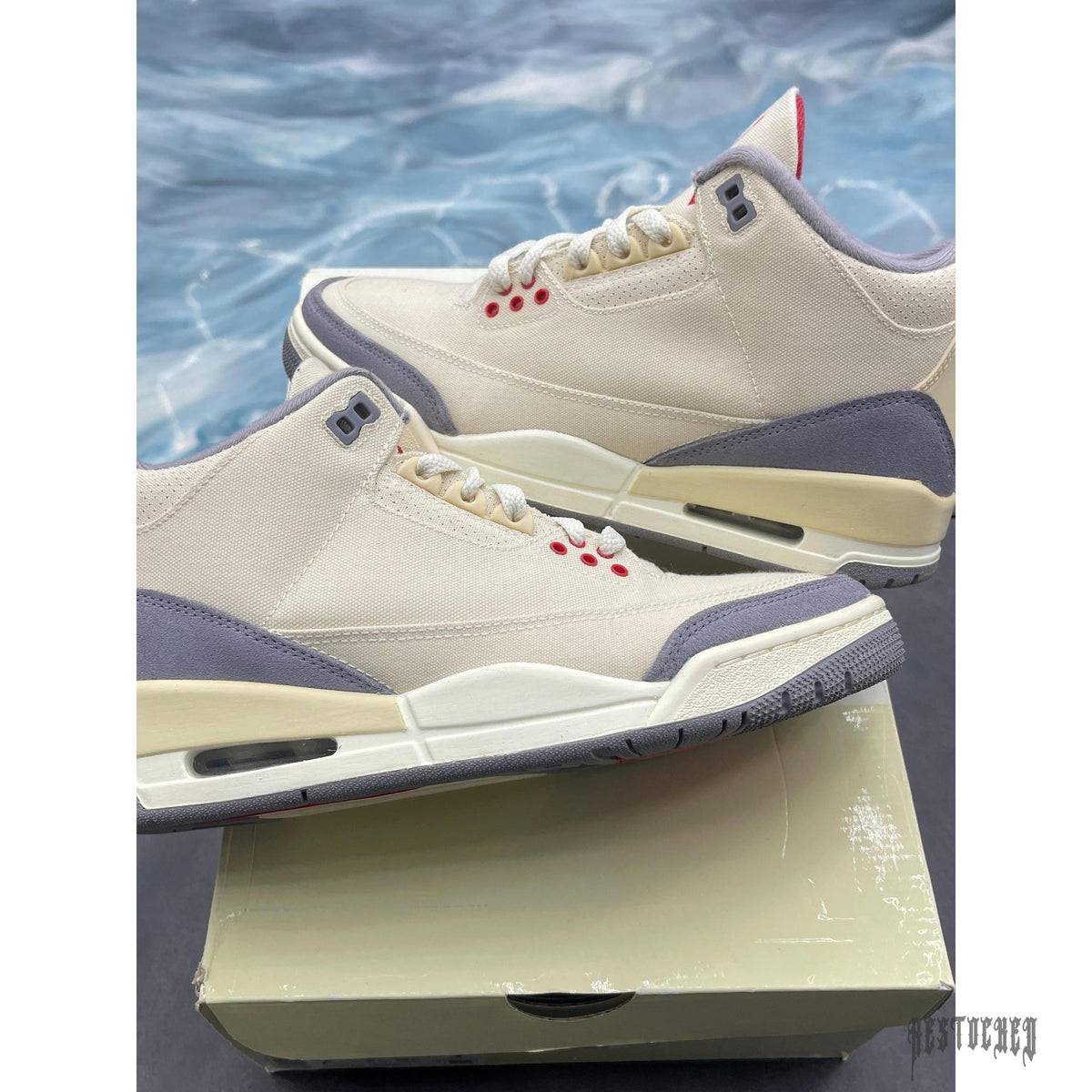 JORDAN 3 RETRO MUSLIN PRE OWNED SIZE 7
