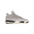 Jordan 4 Retro OG SP A Ma Maniére women's sneaker in light grey leather and suede with black accents.