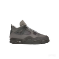 JORDAN 4 Retro SE Paris Olympics Wet Cement sneaker, dark gray with mesh panels and visible air unit.