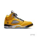 JORDAN 5 RETRO TOKYO T23 (2025) in vibrant yellow with black accents, grey mesh, and "23" branding.