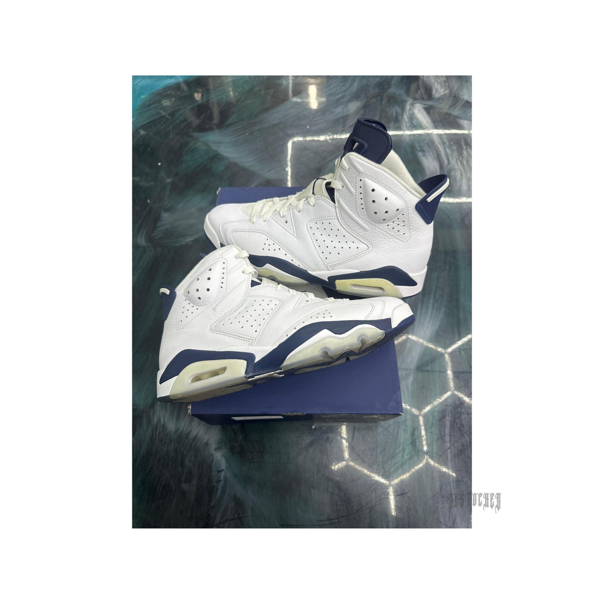 JORDAN 6 RETRO MIDNIGHT NAVY 2022 PRE OWNED SIZE 12