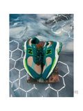 New Balance 2002R Salehe Bembury "Water Be The Guide" sneakers, teal suede and mesh, size 8.5.