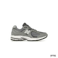 New Balance 2002R Steel Grey Orca sneakers with suede and mesh upper, white midsole, and black outsole.