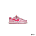 NIKE DUNK LOW TRIPLE PINK (PS) sneaker, light pink leather upper with darker pink swoosh and laces.