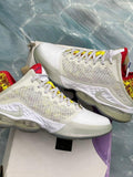 NIKE LEBRON 19 LOW Magic Fruity Pebbles, white mesh sneakers with colorful lining, size 9.5.