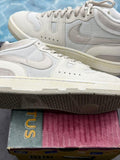 Pre-owned Nike Mac Attack SP Social Status Silver Linings sneakers, size 7.5, in light beige suede and mesh.