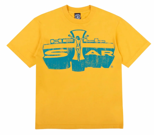 HELLSTAR JESUS T-SHIRT YELLOW GOLD