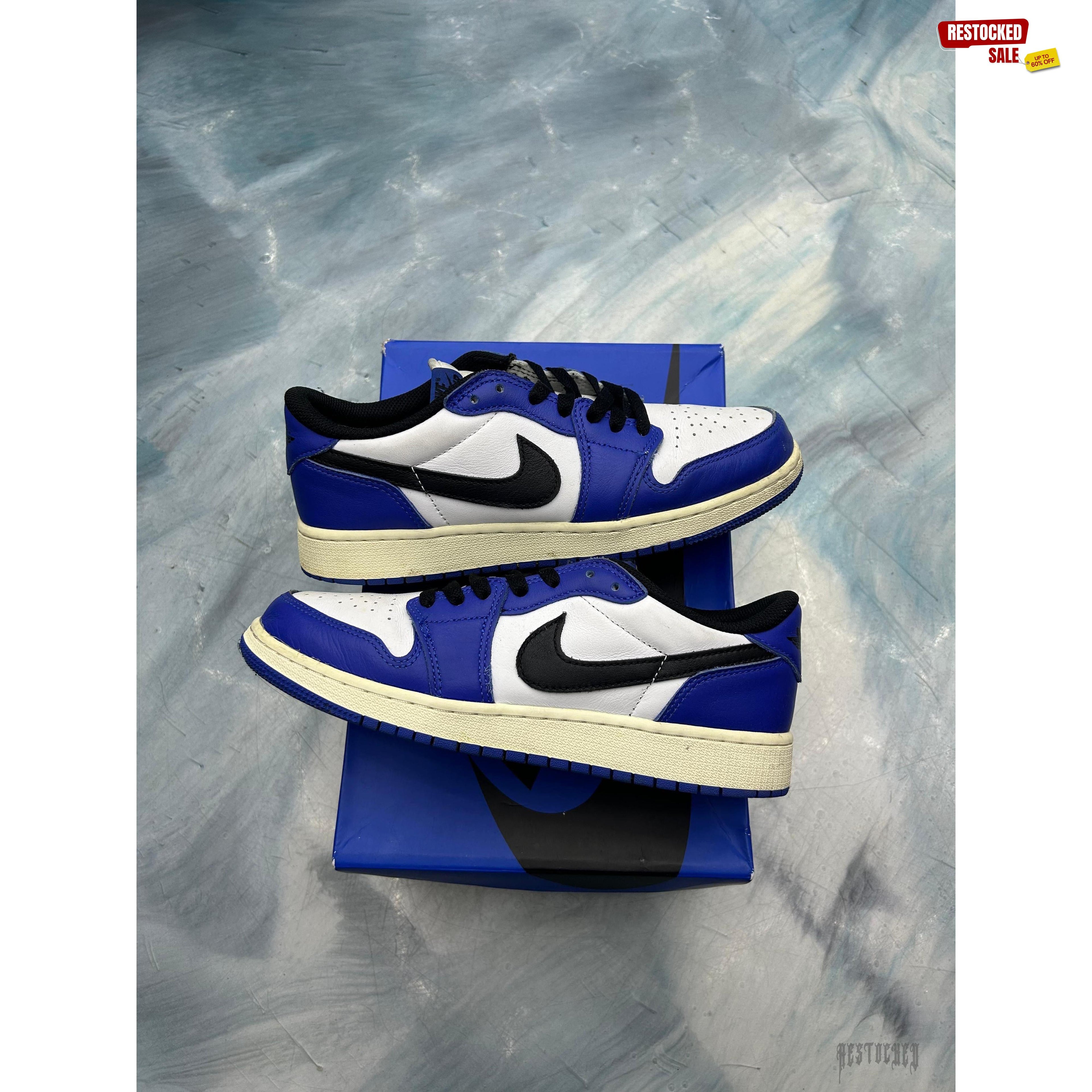 JORDAN 1 RETRO LOW OG GAME ROYAL (GS) PRE OWNED SIZE 7Y